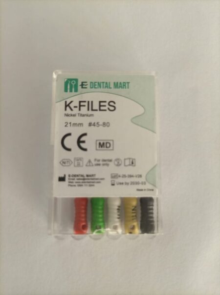 Niti K Files for Root Canal Treatment (China)-21mm,45-80